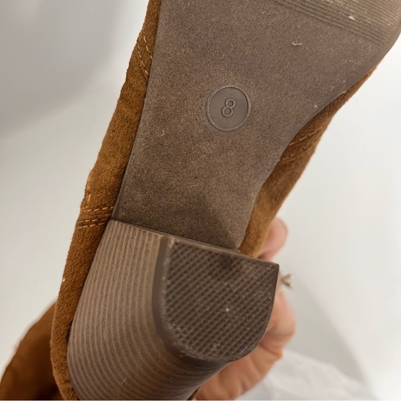 26) Madden Girl Faux Suede Payge Chestnut Beaded Ankle Booties Size 8 - Picture 11 of 13